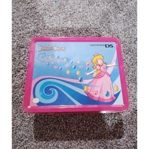 Vintage Y2K Nintendo DS Princess Peach Pink Metal Tin Lunchbox Style Carry Case